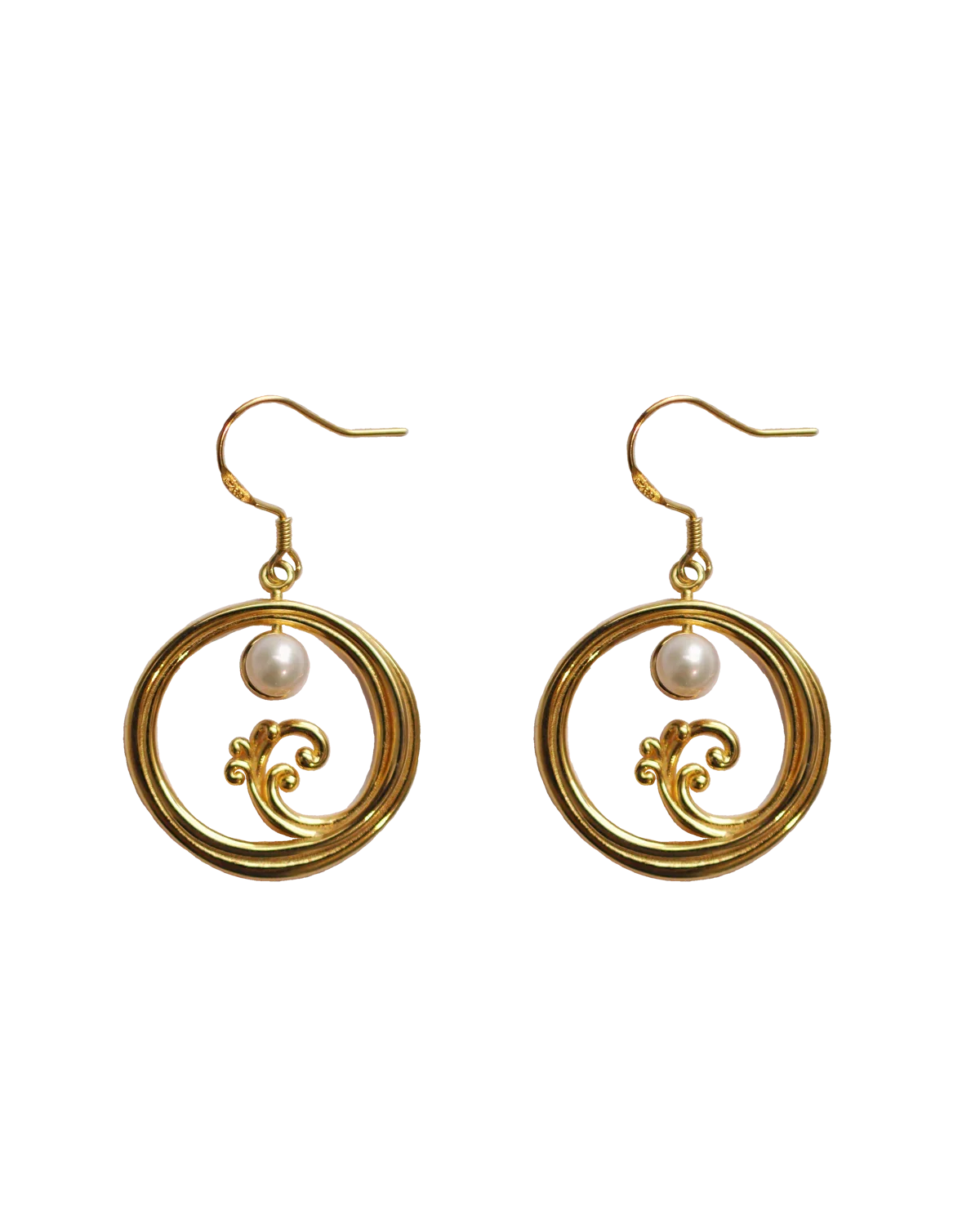 Silk Road Moon Over Sea Earrings