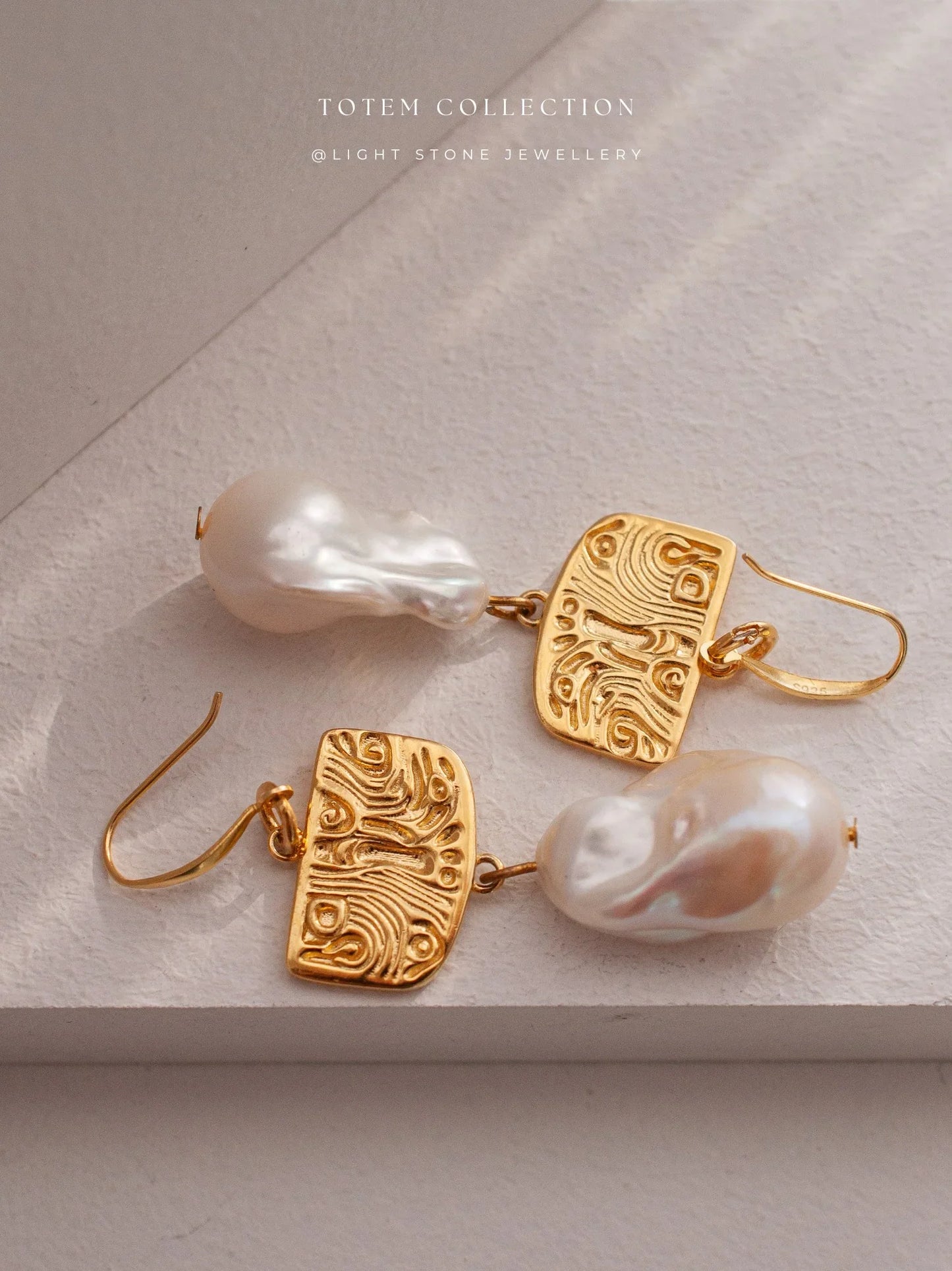 Totem Golden Phoenix Feather Earrings