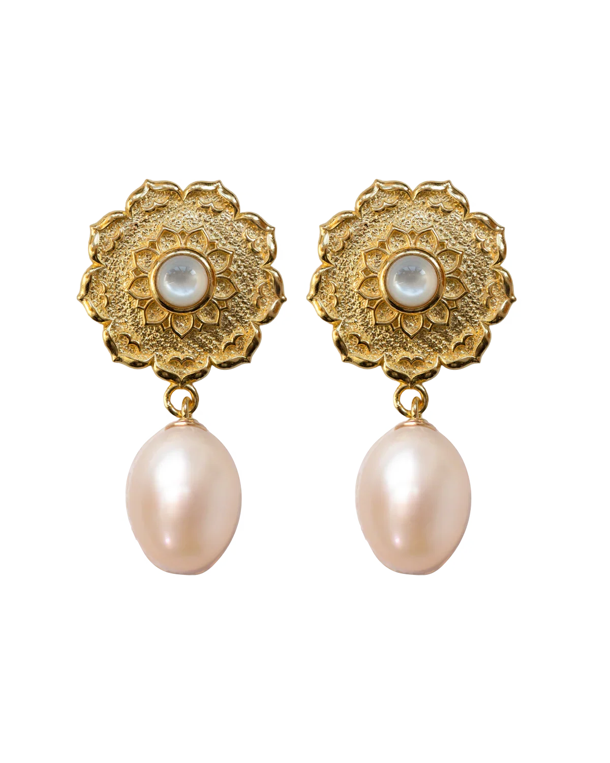 Silk Road Lotus Pearls Earrings