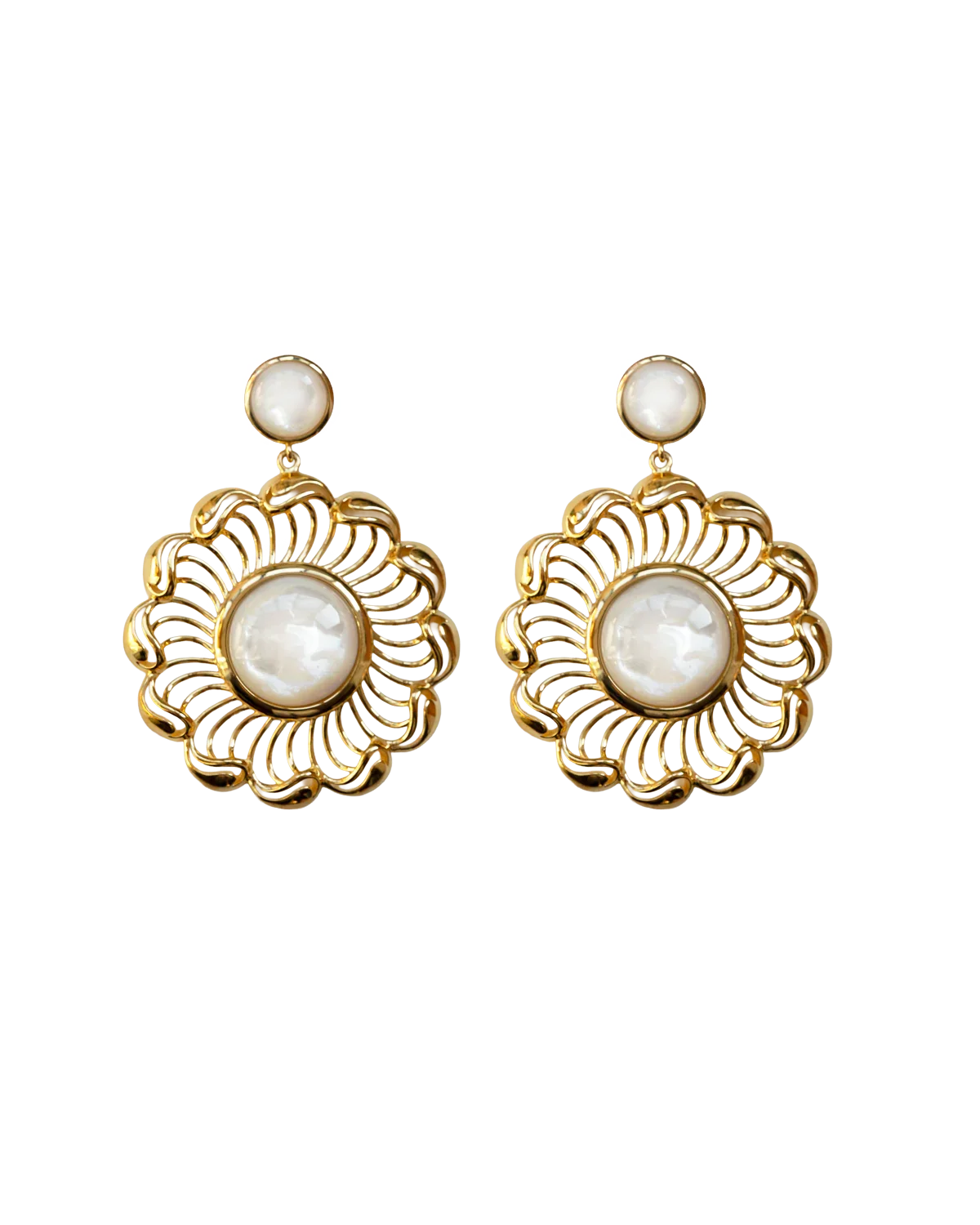 Silk Road Wave Wheel Earrings