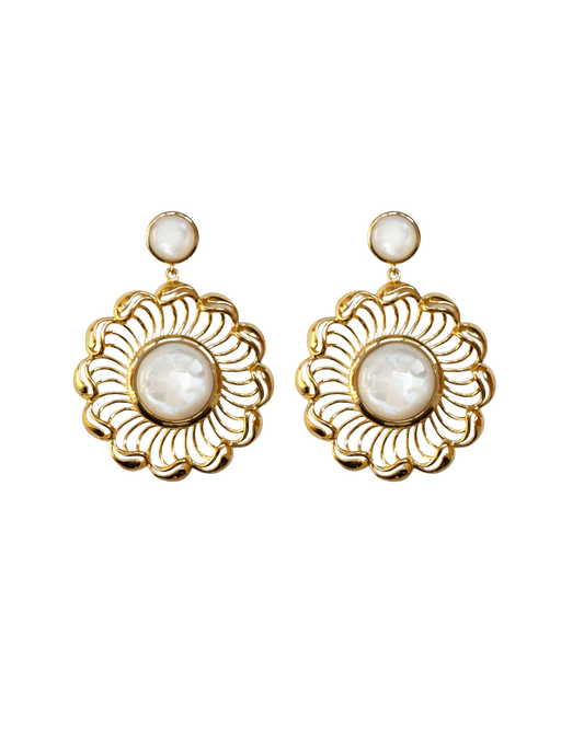 Silk Road Wave Wheel Earrings