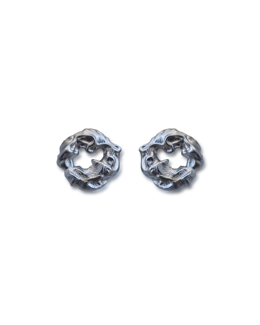 Totem Silver Dragon Heart Earrings