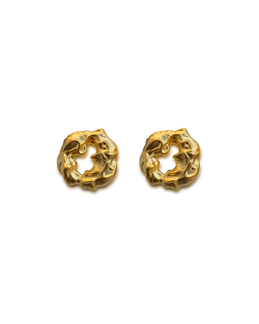 Totem Golden Dragon Heart Earrings
