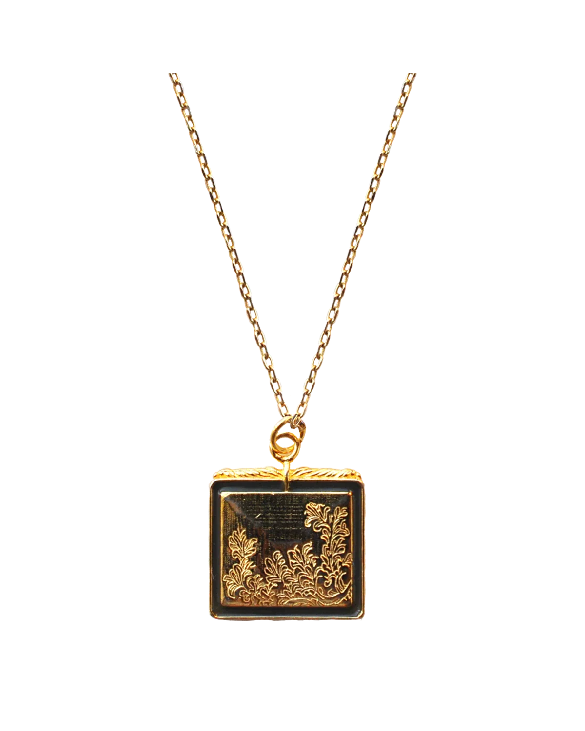 Totem  Golden Pine Tree Necklace