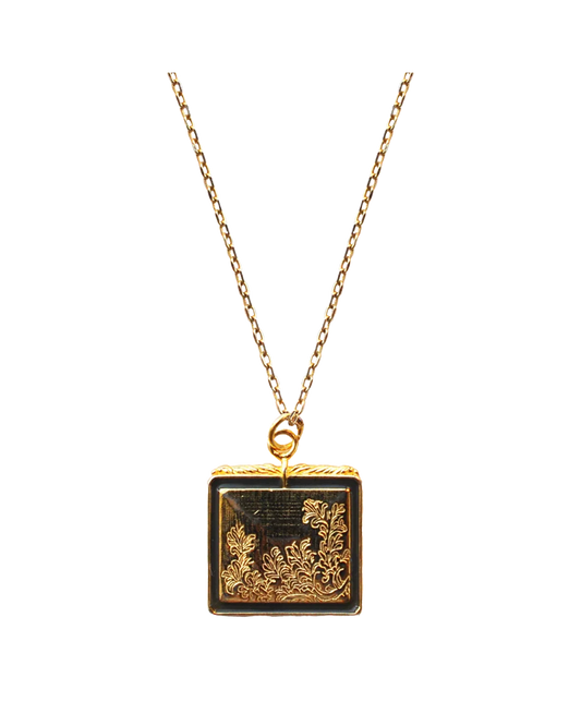 Totem  Golden Pine Tree Necklace