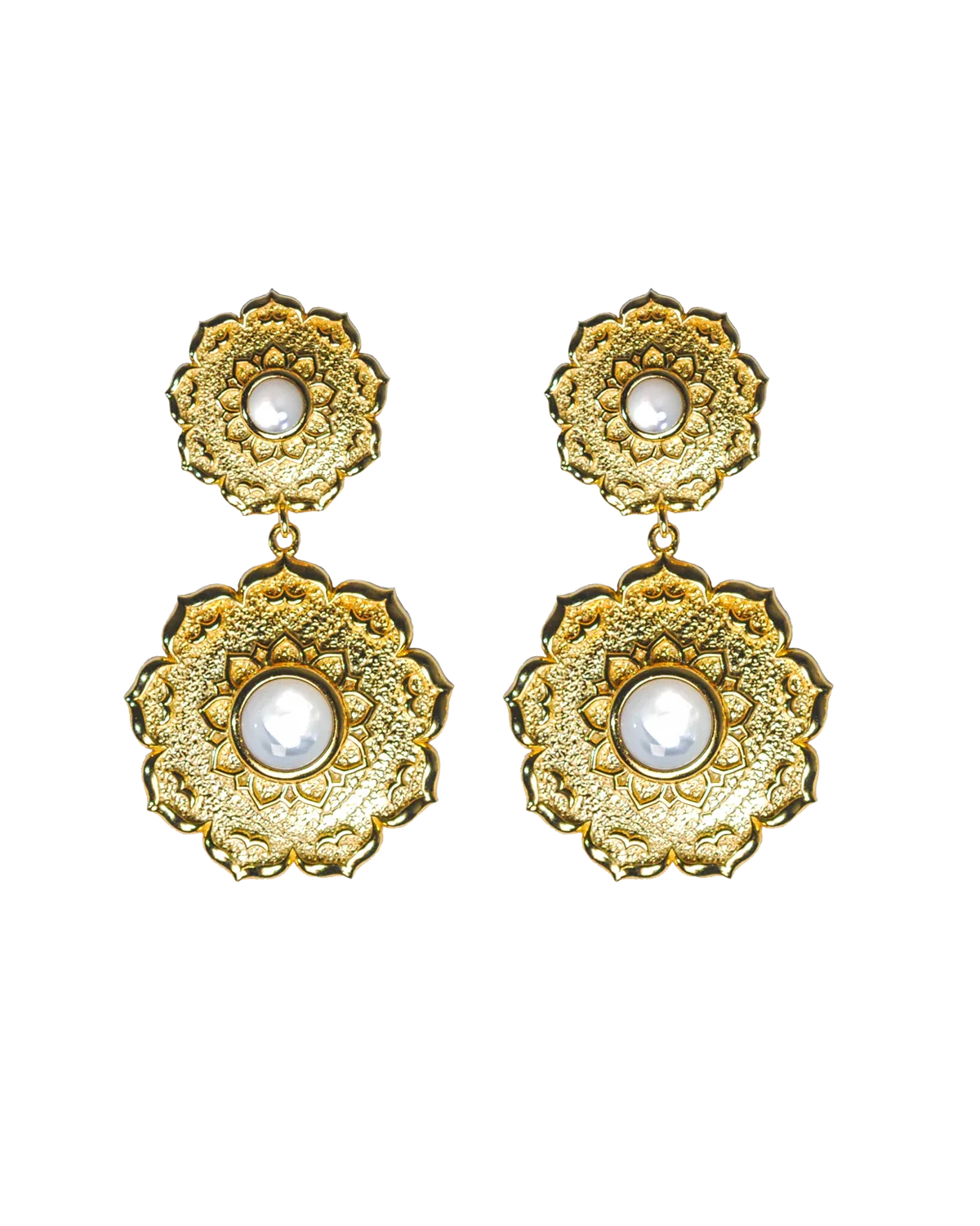 Silk Road Dual Lotus Earrings
