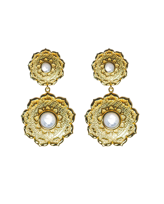 Silk Road Dual Lotus Earrings