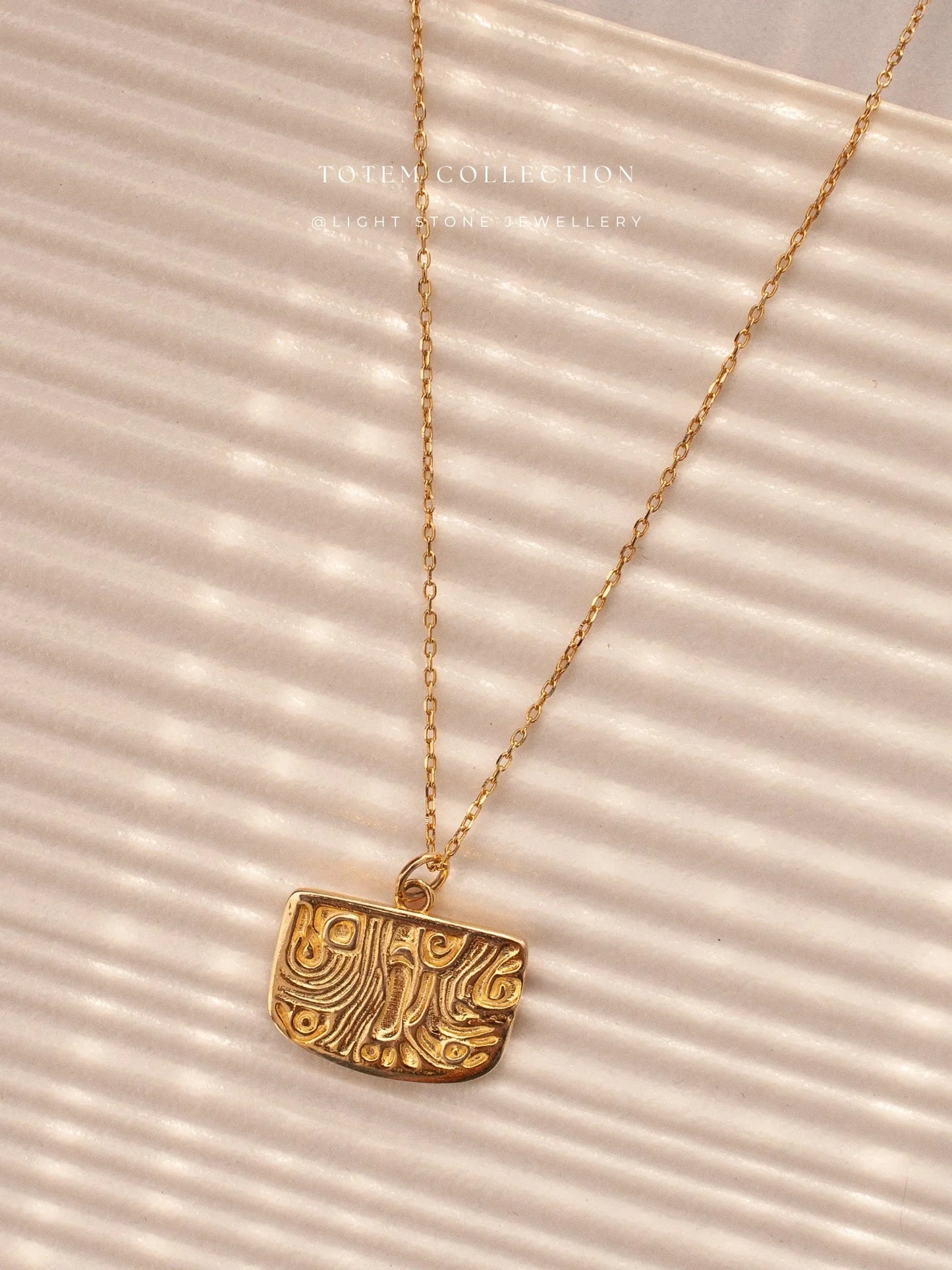 Totem Gold Phoenix Feather Necklace