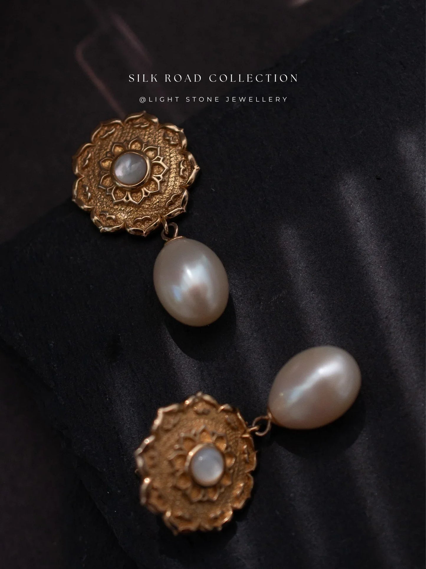 Silk Road Lotus Pearls Earrings
