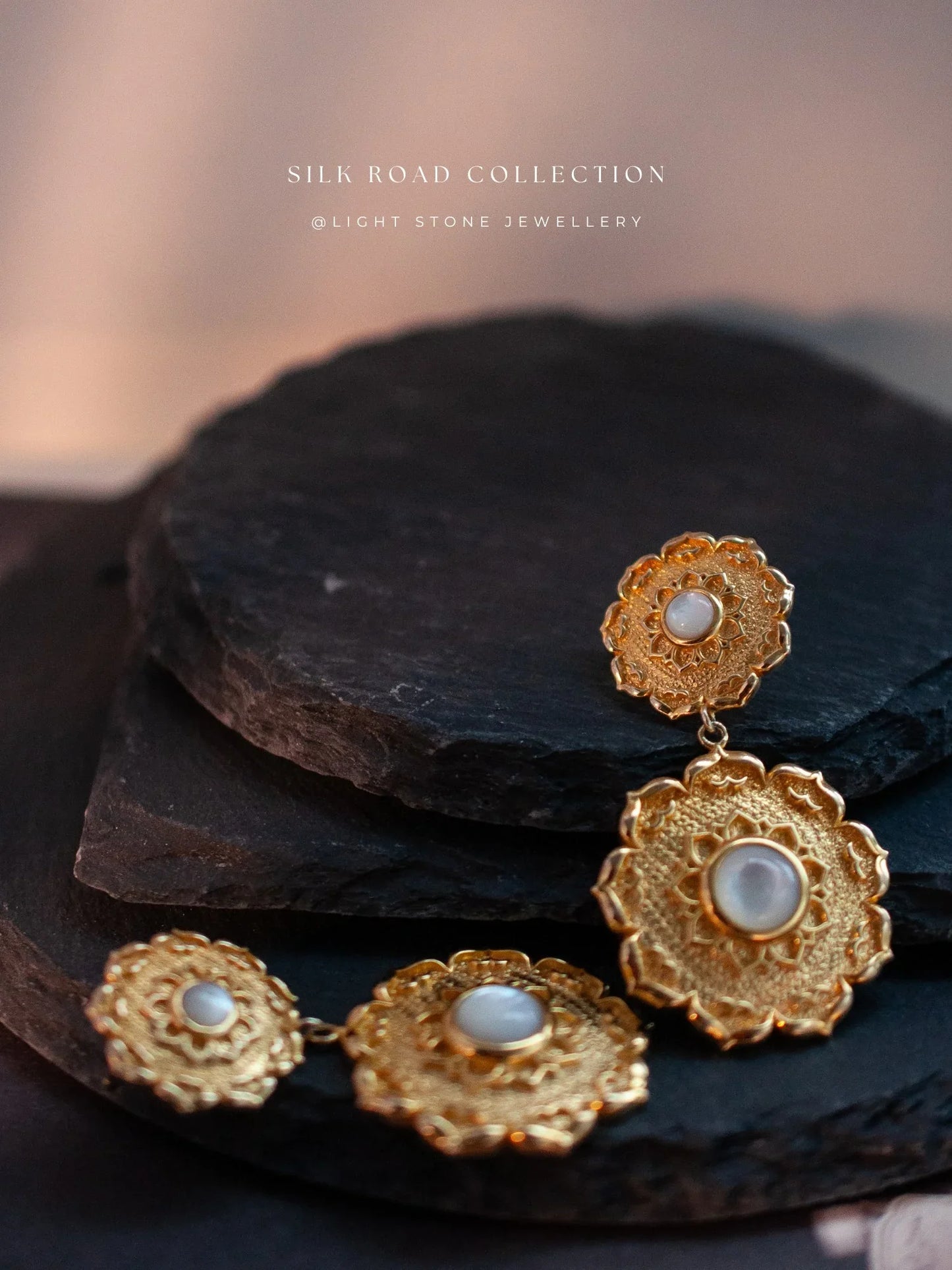 Silk Road Dual Lotus Earrings