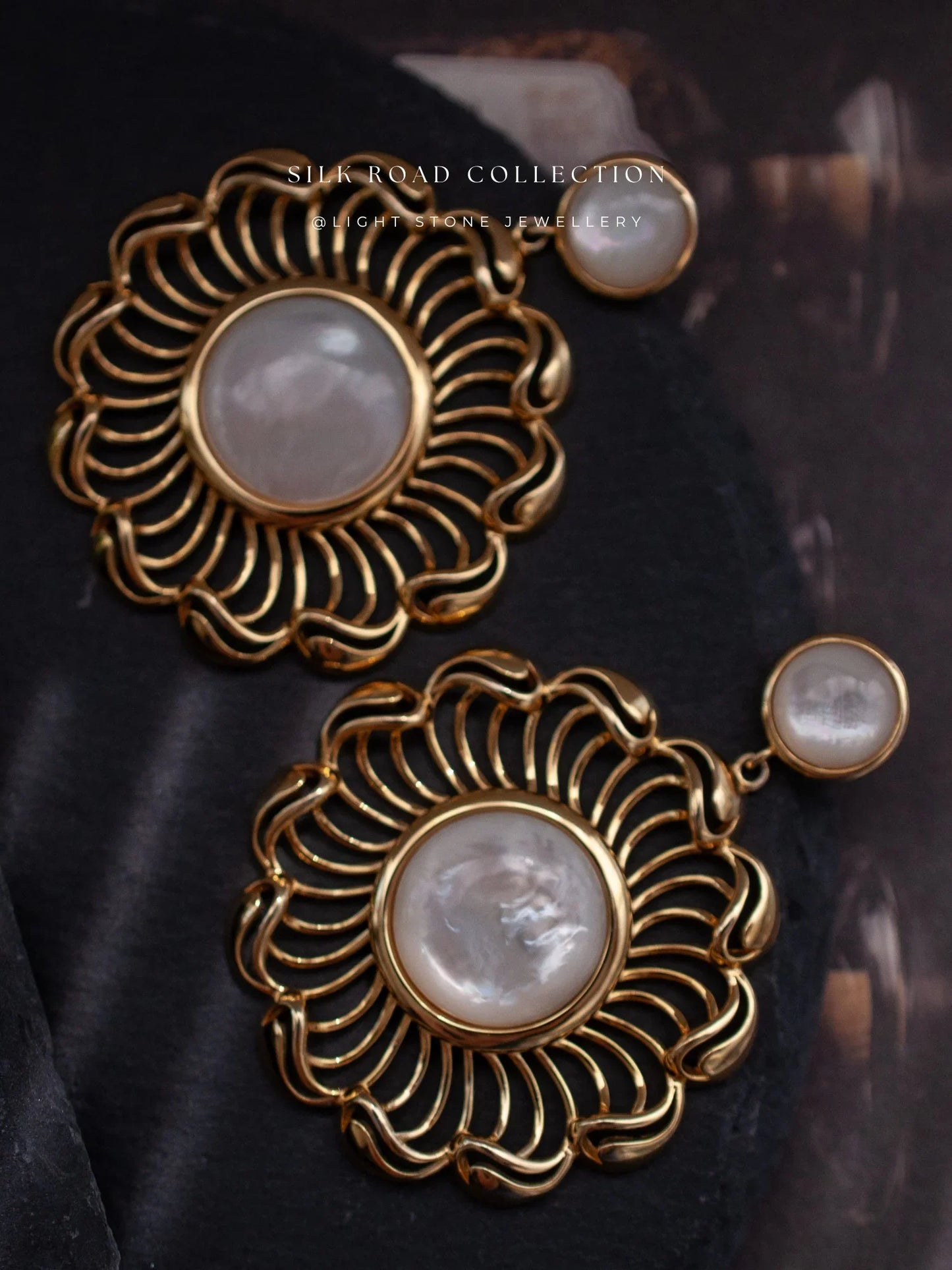 Silk Road Wave Wheel Earrings