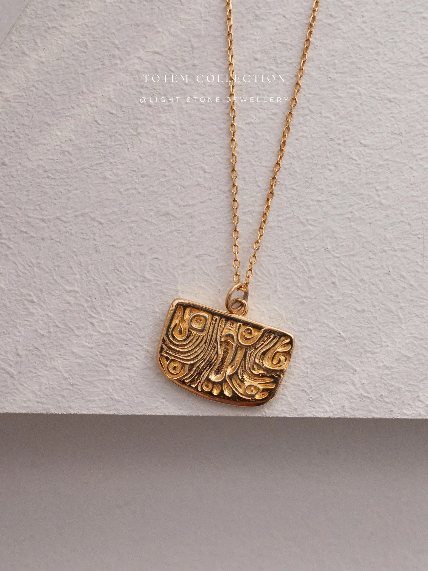 Totem Gold Phoenix Feather Necklace