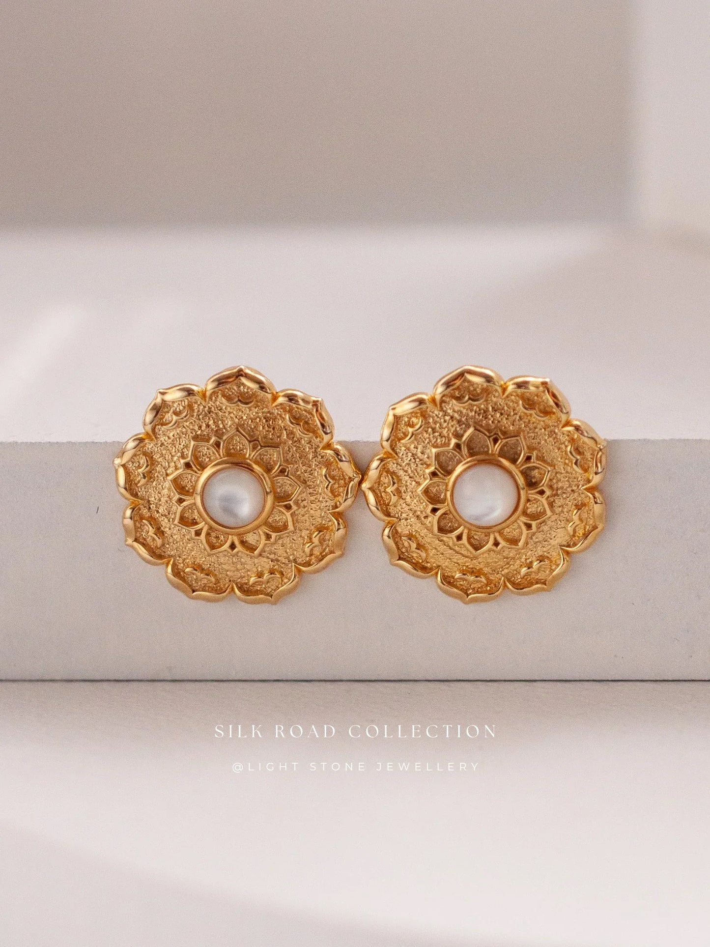 Silk Road Lotus Ear Studs