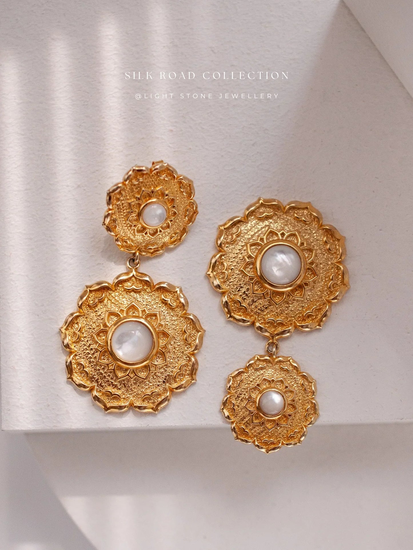 Silk Road Dual Lotus Earrings