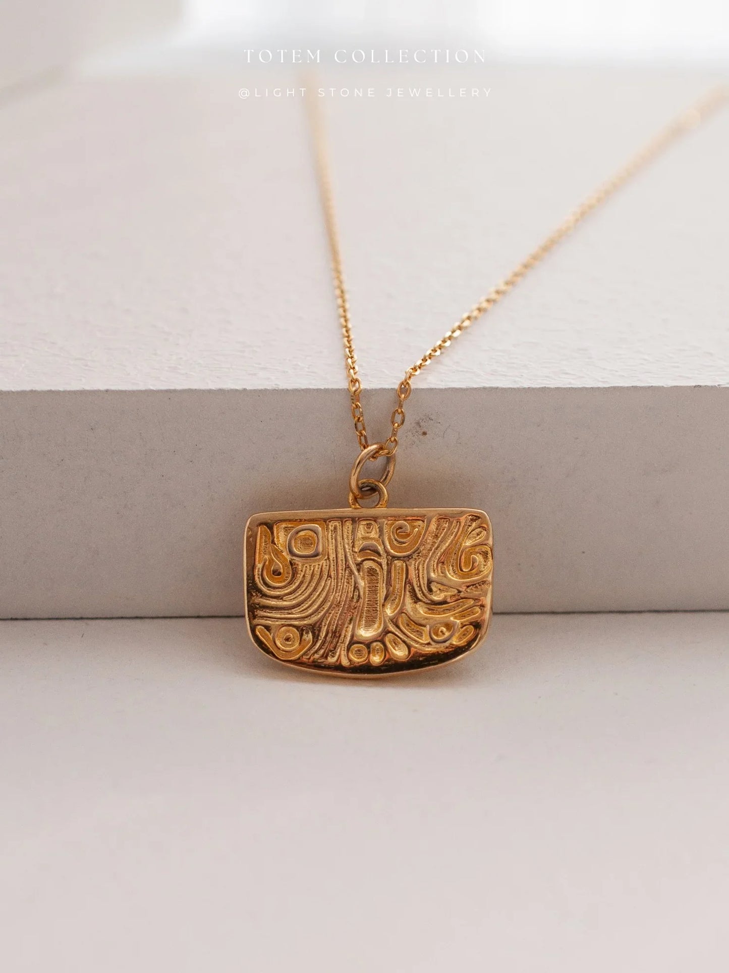 Totem Gold Phoenix Feather Necklace