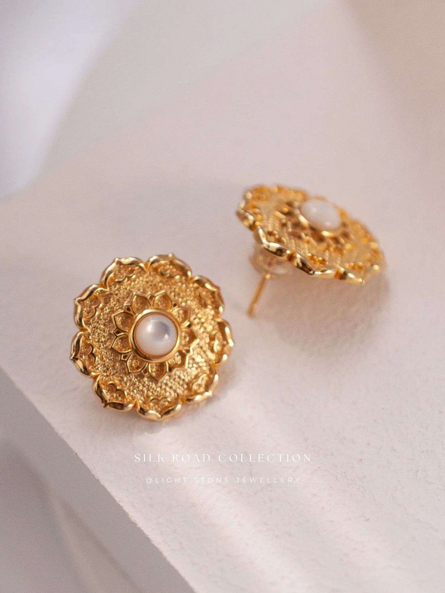 Silk Road Lotus Ear Studs
