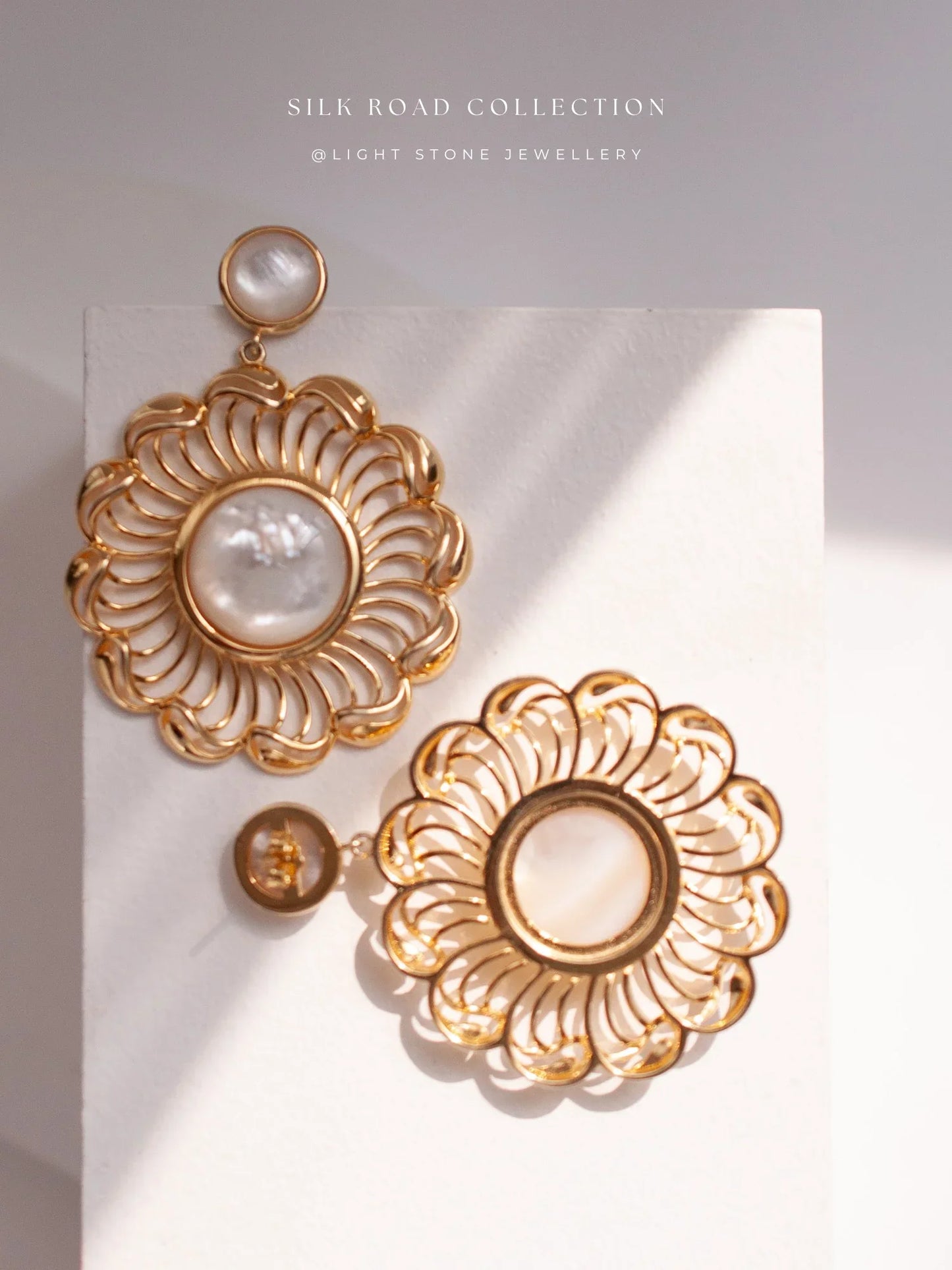 Silk Road Wave Wheel Earrings