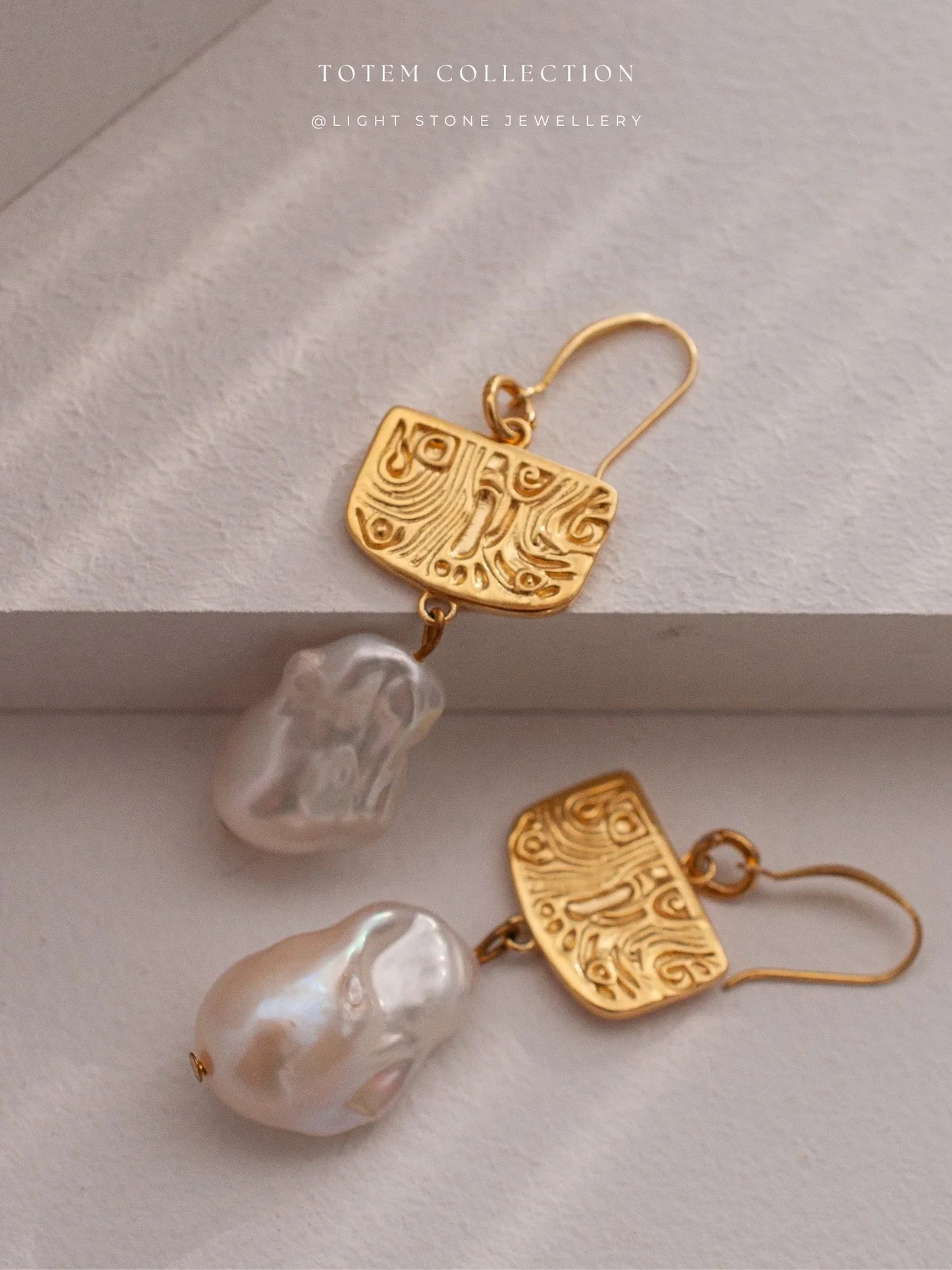Totem Golden Phoenix Feather Earrings