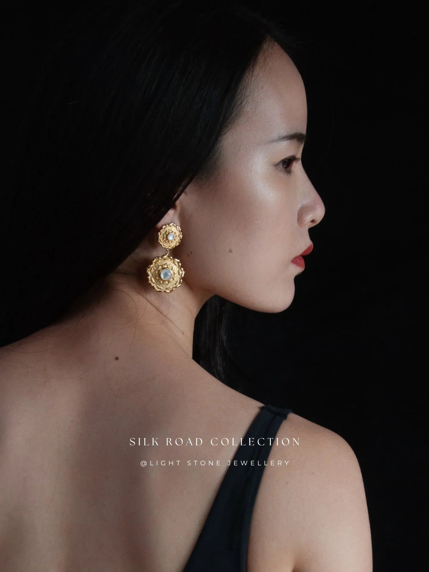 Silk Road Dual Lotus Earrings