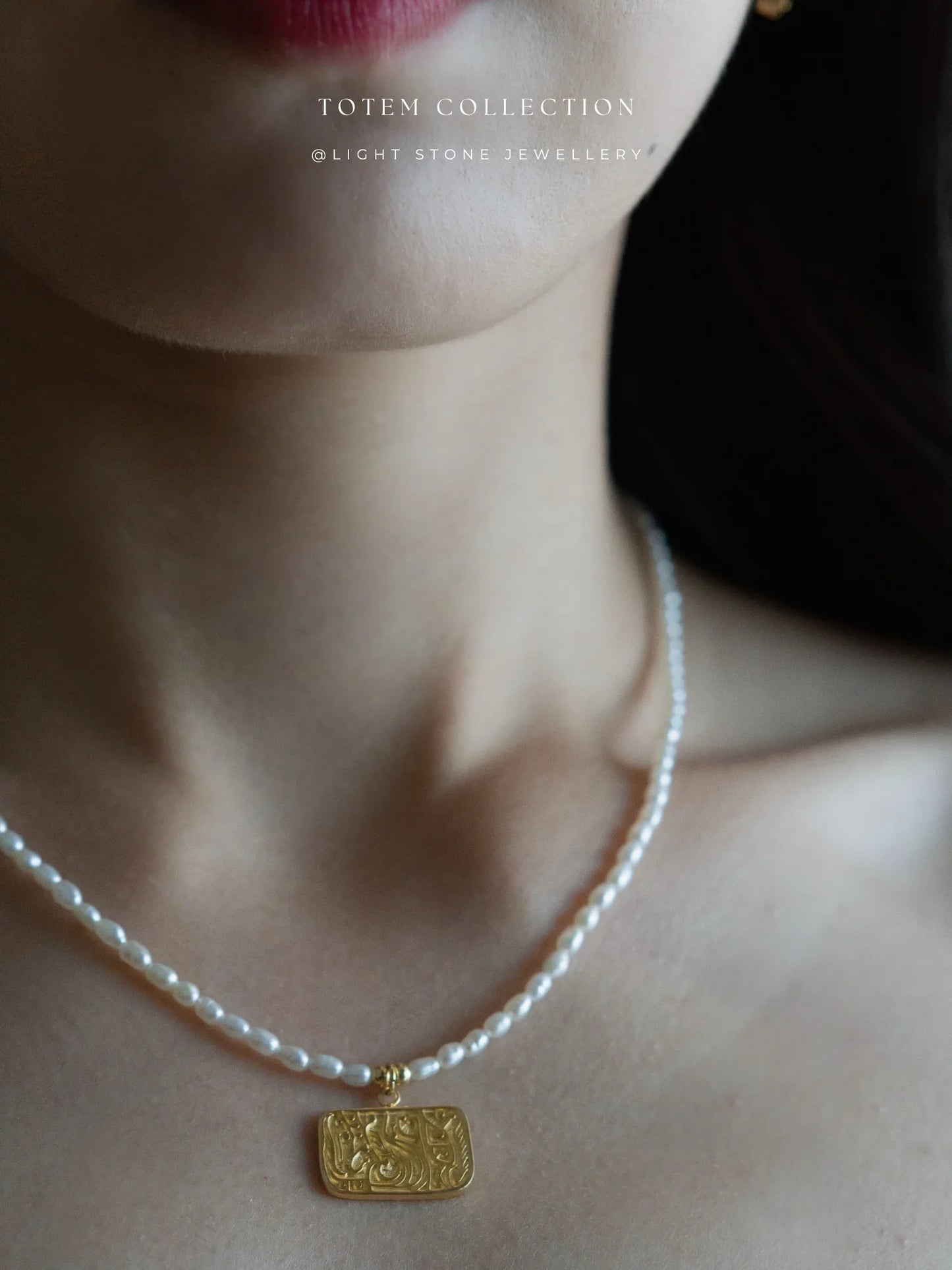 Totem Retro-Modern Phoenix Pearl Necklace