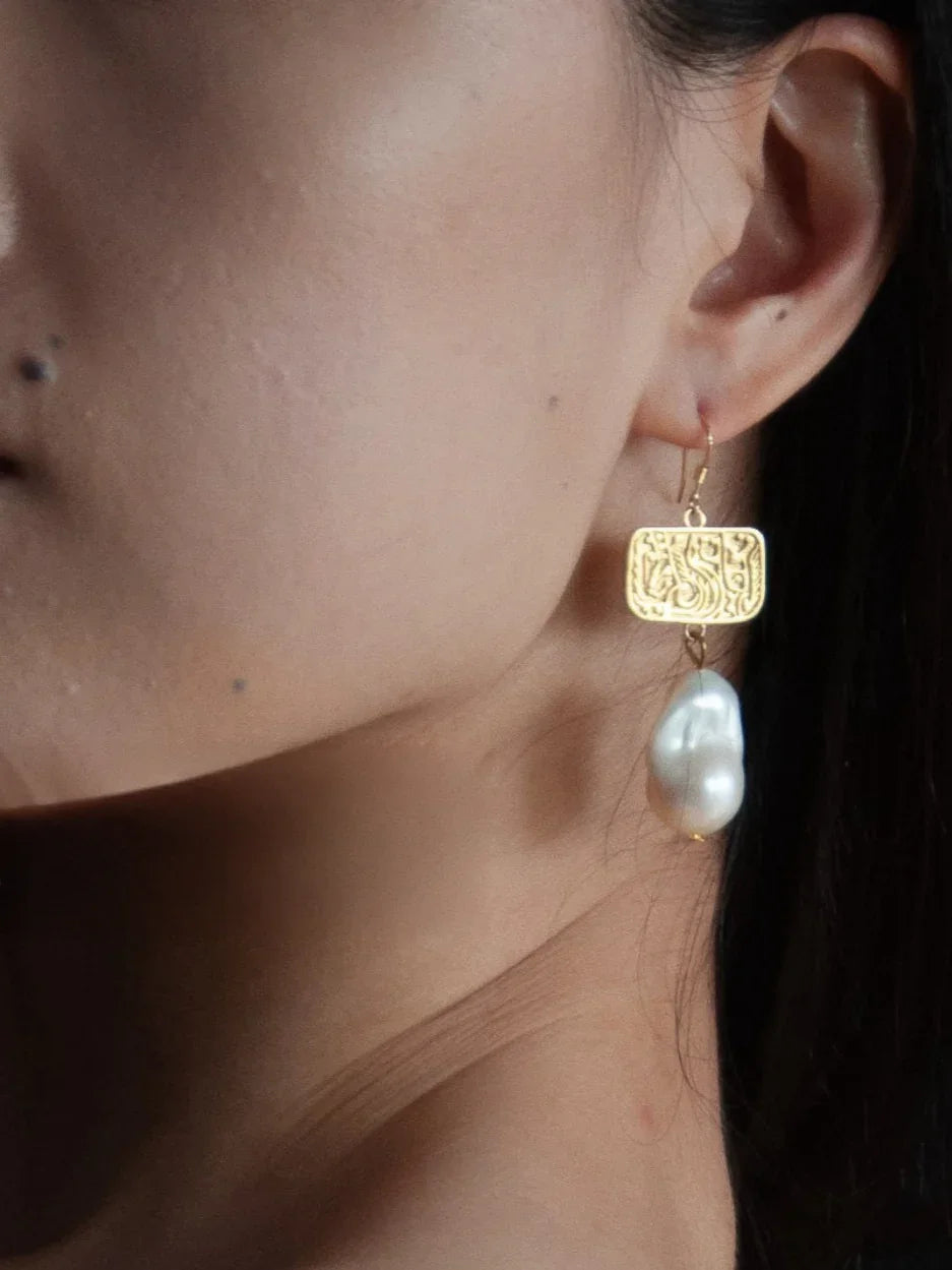 Totem Retro-Modern Phoenix  Earrings
