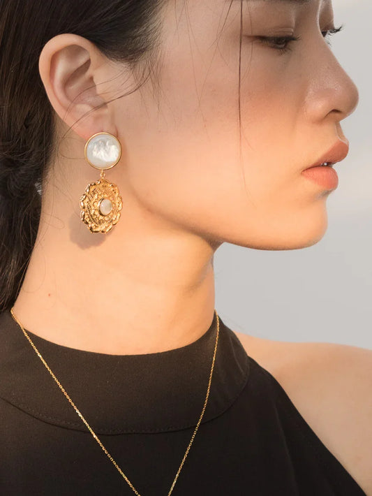 Silk Road Lotus Luxury Earrings
