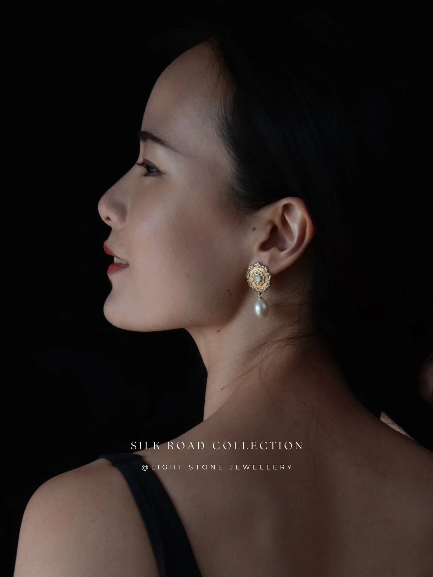Silk Road Lotus Pearls Earrings